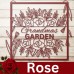 Grandmothers Garden Sign, Customs garden sign, Choose Flower, Name, and Color, personalized garden sign
